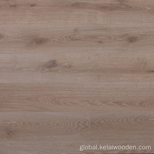 Oak Brushed Wide Click Engineered Flooring Light smoked color engineer oak wood floor Manufactory